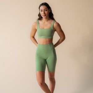 Girlfriend Collective High-Rise Bike Short - Mantis
